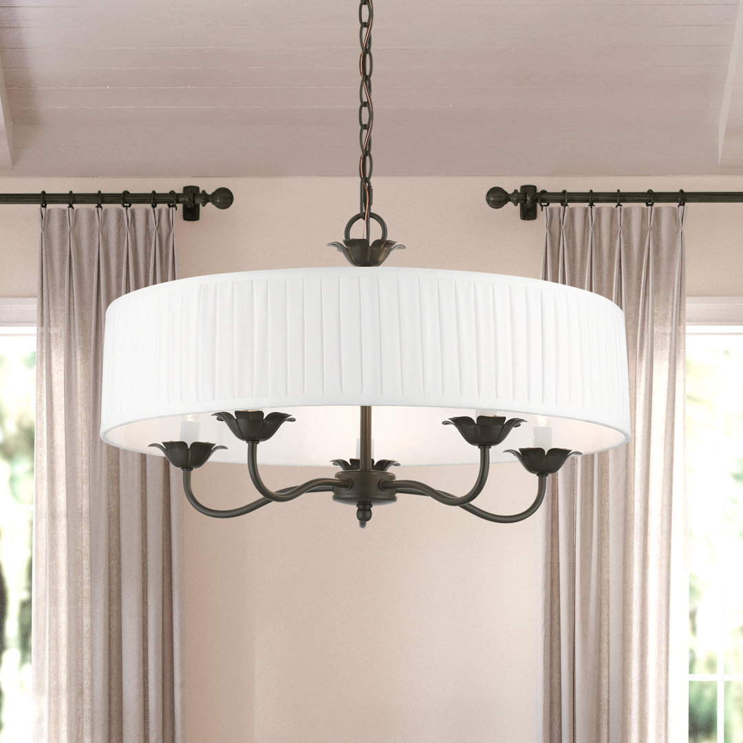 Lamotte 5 - Light Shaded Drum Chandelier Three Posts™ 