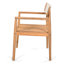 Durable Acacia Wood Outdoor Dining Chairs with Armrests and Rope Weaving-1391498503