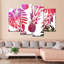 Ananas de couleur tropicale, impression sur toile, 4 pièces-92860900