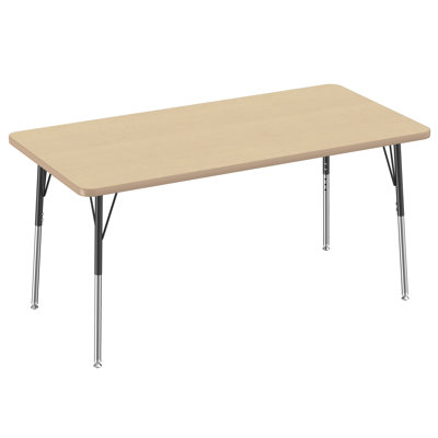 Table rectangulaire d'activité rectangulaire avec pieds réglables
