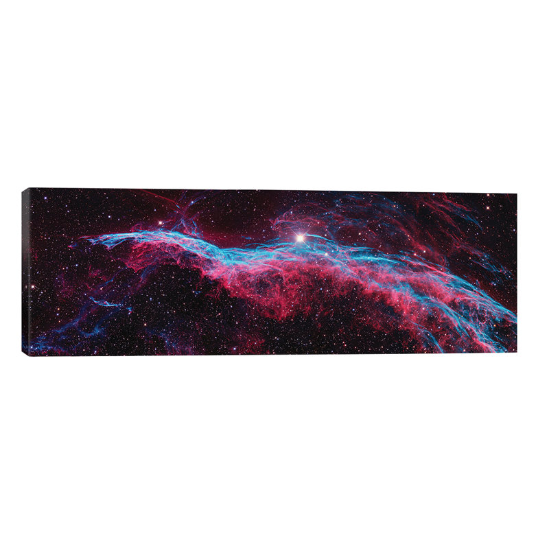 Ngc 6960 (witch's Broom), Western Veil Of The Veil Nebula - Wrapped Canvas Panoramic Print