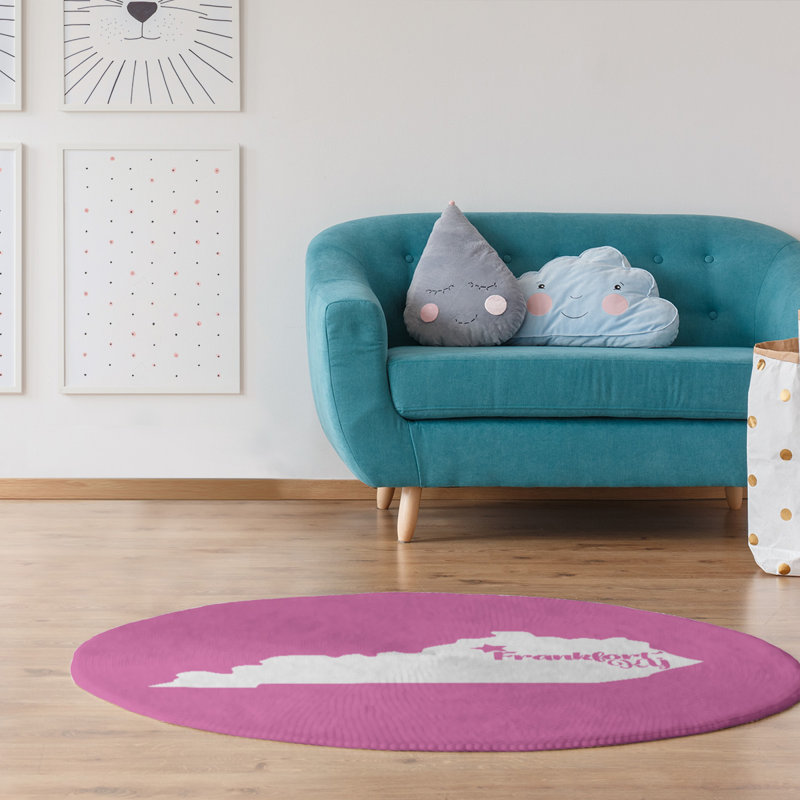 Tapis en poly-chenille frankfort kentucky, Rond 5 pi