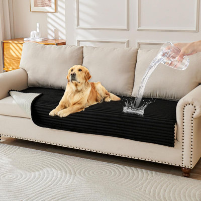 Waterproof Faux Fur Sofa Cover For Dogs – Washable Non-Slip Couch Protector