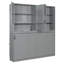 Lit escamotable mural simple avec armoire supérieure, tablettes, lit pliable peu encombrant avec lumière et USB-1271218171