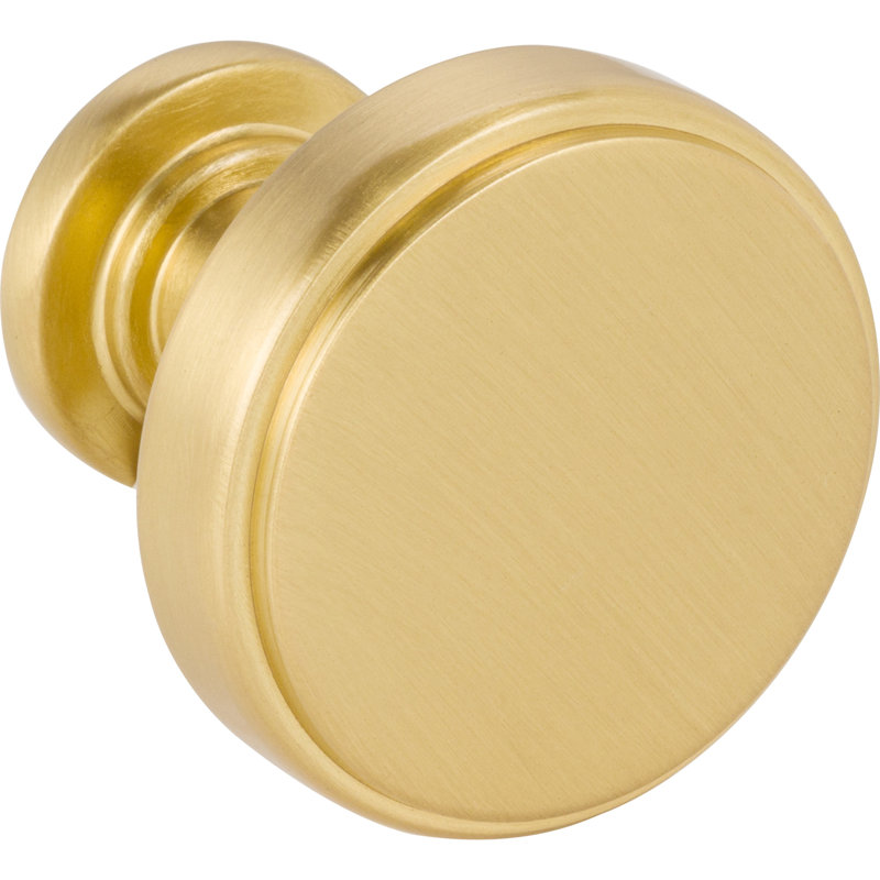 Brushed Gold Square Cabinet Knob with Mounting Hardware