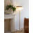 French-Style Glass, Marble & Solid Brass Floor Lamp