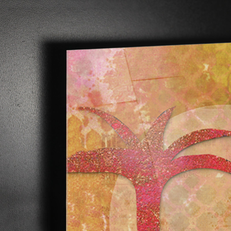 Palme Arancio by Andrea Haase - Rectangle Print on Vetro Acrilico, 140cm H x 100cm W