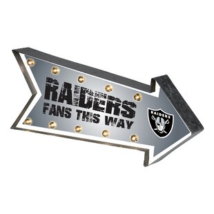 Forever Collectibles Arrow Light Up Marquee Sign, Oakland Raiders Wall Décor