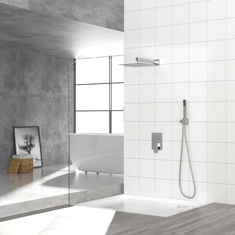 Ensemble de douche à double fonction Chrome Elegance - Idéal pour les salles de bain modernes