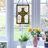 18"H Celtic Cross Stained Glass Window Panel