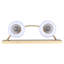 Honorina 6.5 In. 2 Light Gold Vanity With Opal Glass Shade