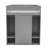 Modern Loft Bed With Wardrobes, Desk 2 Drawers & Cabinet In Gray - Space Optimization Concept Full Size Wardrobes And Cabinet, 2 Saving Element-195937802-195937801