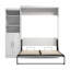 Lit et unité de rangement avec portes Arlex (89 W)-88513629-91638370