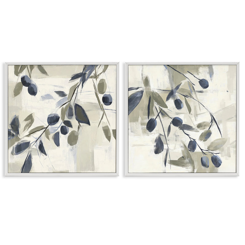Ensemble de 2 giclées encadrées méditerranéennes, par Mona Grace, H 24 po x l 48 po