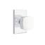 Privacy (Bed & Bath) Freestone Knob with Modern Rectangular Rose-824473551