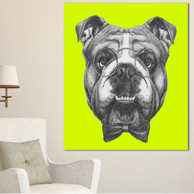 " English Bulldog With Bow Tie "