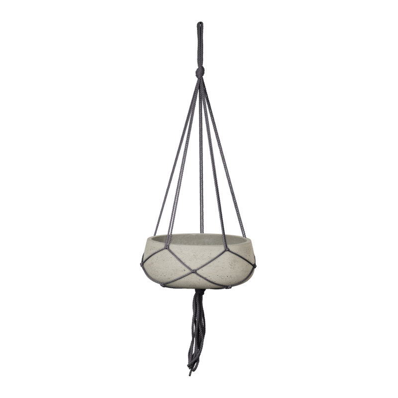 Zella 9" Wide Circular Small Hanging Pot with Netting