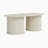 Aurel Modern 39.2" Fluted Oblong Round Base Living Room Coffee Table-1405565783