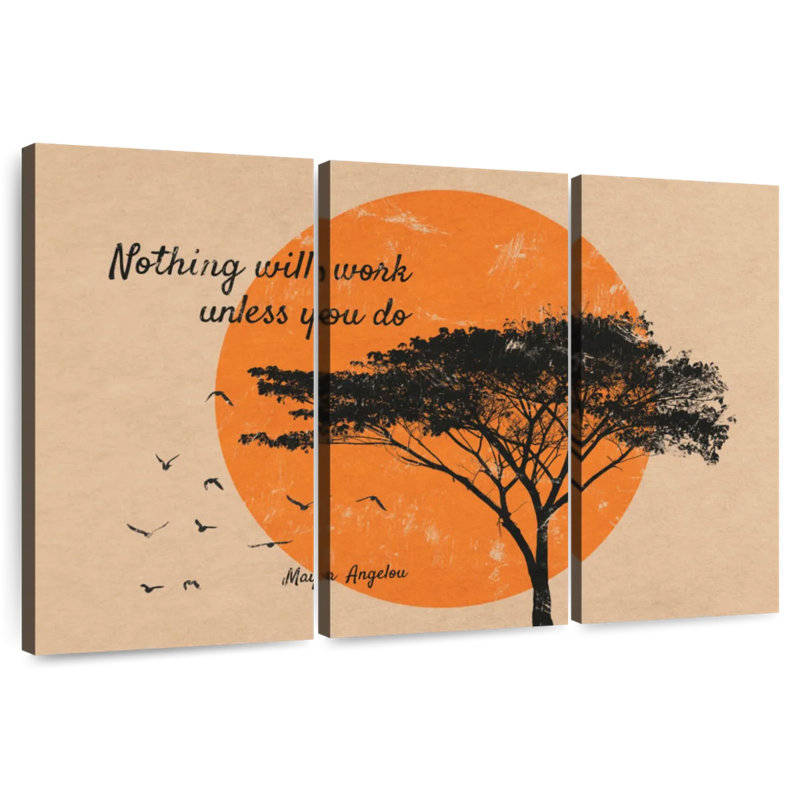 Tergel Nothing Will Work Quote, 36" H x 57" W