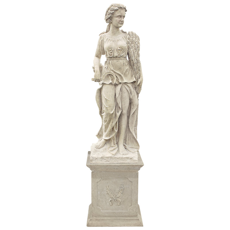 Ensemble de statue et de plinthe déesses des quatre saisons