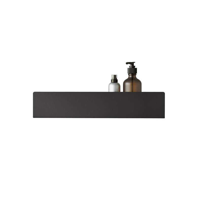 DOCIA Drill / Screw Shower Shelf, Black, 8cm H x 60cm W x 6 cm D