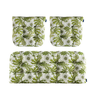 Ensemble de 3 coussins d'extérieur à causeuse