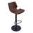 Kadejiah Swivel Adjustable Height Barstool with Footrest in Faux Leather, and Metal-246279126-225784495