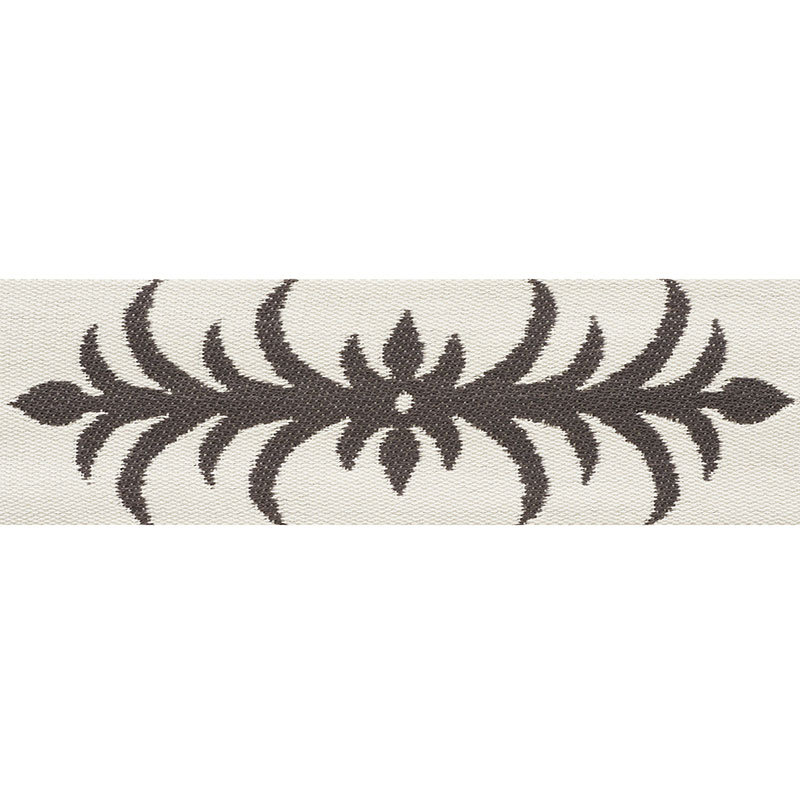 Schumacher x Celerie Kemble Acanthus Tape, Black/Gray