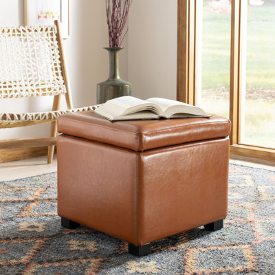 Kamyra Faux Leather Ottoman