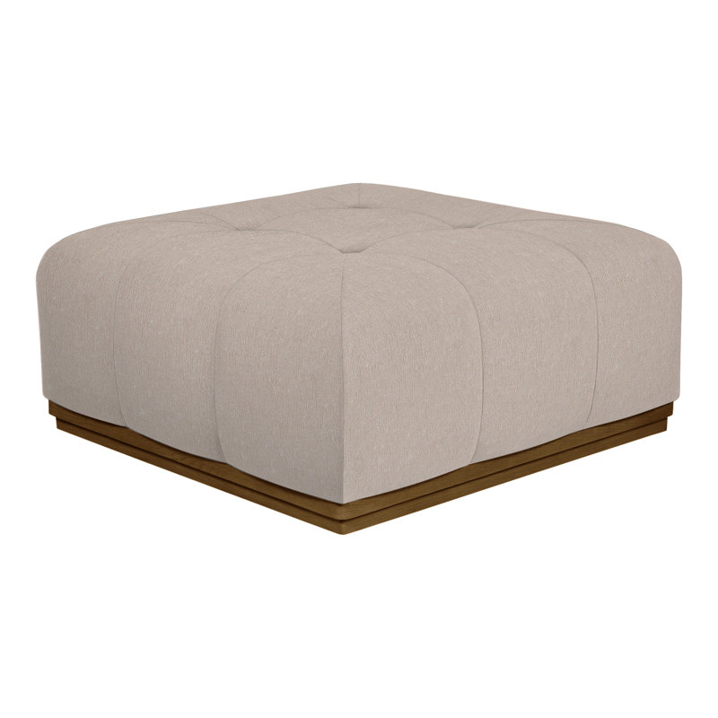 Denison By Thom Filicia Square Ottoman, Jiggles Fawn, Pebble Path