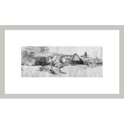 Large Landscape with a Tower by Rembrandt van Rijn - Framed Giclee Print