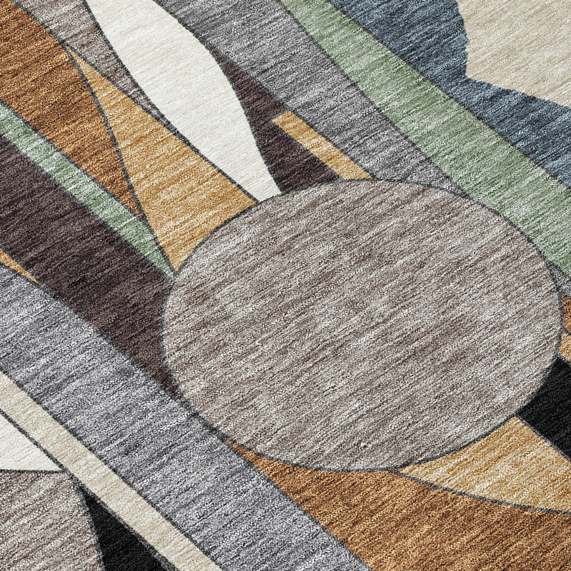 Machine Washable Indoor/Outdoor Boruta ACN2252 Modern Rug, Rectangle 5' x 7'6"