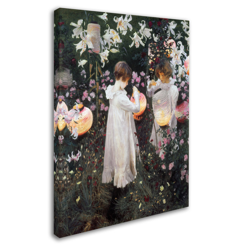 « oeillet lily rose » par impression sur toile tendue John Singer Sargent, H 47 po x l 35 po