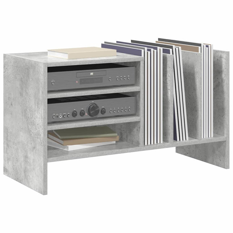 45cm H x 78.5cm W Bookcase, Concrete Grey