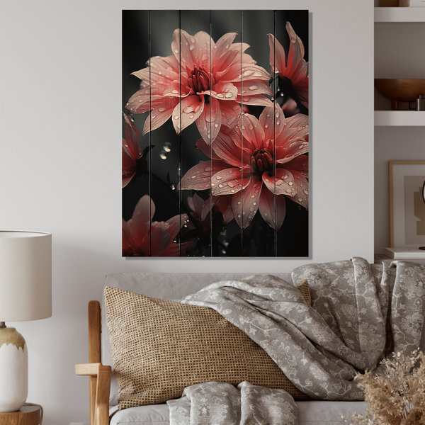 Latitude Run® Pink Crimson Harmony I On Wood Print | Wayfair