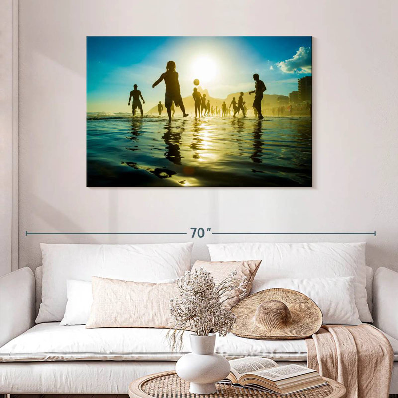 Coucher de soleil sur la plage de Sireci, H 30 po x l 45 po