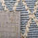 Alegria Natural Fiber Hand Loomed Jute/Cotton Geometric Rug in Light Blue/Brown