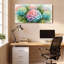 Ensemble de 1 tableau mural aquarelle florale d'hortensia-1211009358