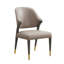 Chaise d'appoint rembourrée en bois taupe Collette - Ensemble de 2-123993894