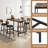 Dining Table Set for 4, 5-Piece Counter Height Bar Table Set with 4 PU Upholstered Stools