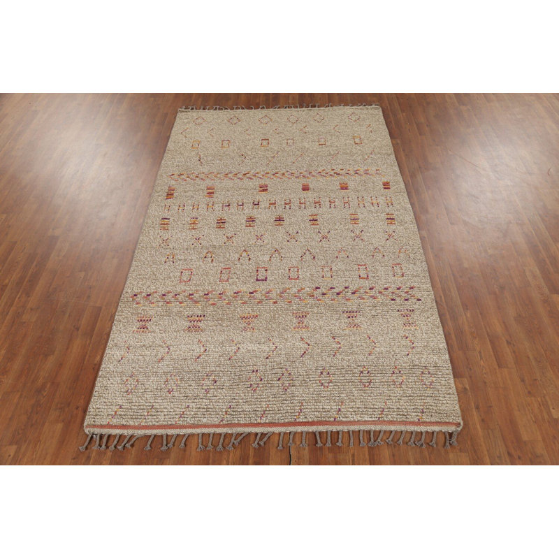 Tapis oriental marocain en laine 6 x 9