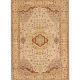 Hand-Knotted High-Quality Beige Area Rug