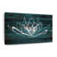 Fleur de lotus sur bois, reproduction sur toile-1244391119