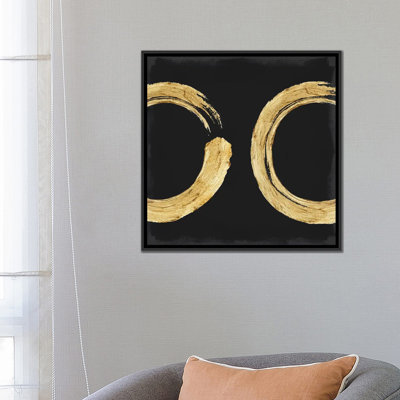 «Gold Zen Circle on Black II» non disponible sur toile