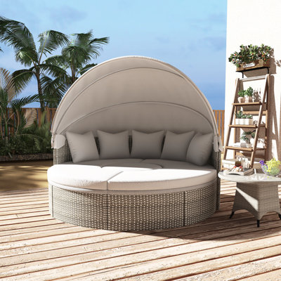 Lit de jour modulaire en rotin pour l'extérieur Patio Furniture