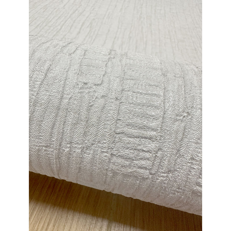 Papier peint texturé non tissé à motif d'écorce d'arbre abstrait Pi., Gris