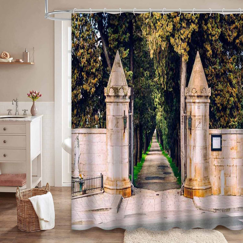 Rideau de douche avec 12 crochets Italie, L 72 po x l 78 po