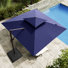 Parasol en porte-à-faux avec manivelle 132 po Winon, contrepoids inclus