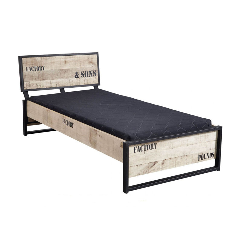 Factory Solid Wood Bed, 140 x 200 cm