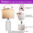21” White Carved Ceramic Lamp(Set Of 2)